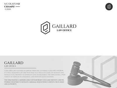 GAILLARD LAW OFFICE: LOGO AND BRAND IDENTITY brand identity branding logo logo design logotype