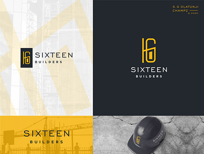 Sixteen builders- Logo Design brand identity branding construction logo graphicdesign logo minimalist logo