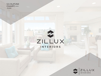 Zillux Interiors Logo Design logo logo design branding logodesign minimalist logo modern logo