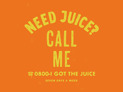 NEED JUICE? hand painted juice texture typography