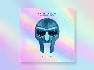A WRITTEN DOOM - cover artwork for DJ Yoda album art album cover digital painting holographic foil illustration