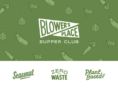 BLOWER'S PLACE branding icon illustration logo