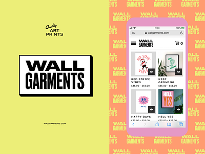 WALL GARMENTS branding system art branding illustration logo print vector wall art