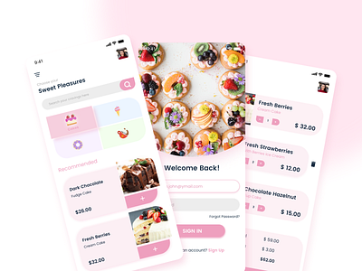 Sweet Pleasures - App Design