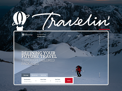 Travelin'- Website design design destinations graphic design offers responsive travel ux website