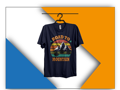 mountine best best t shirt branding design good mount mountain nice road t shirt tree typography vector