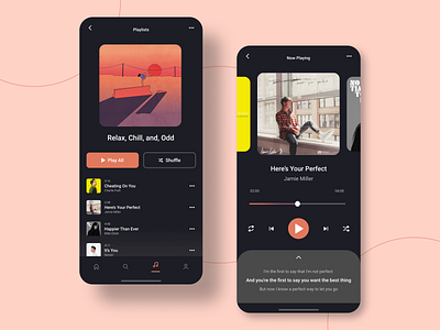 Music Player App @dailyui mobile design music player uiux
