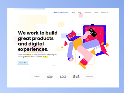 Startup Bootcamps design illustration inspiration ui vector website