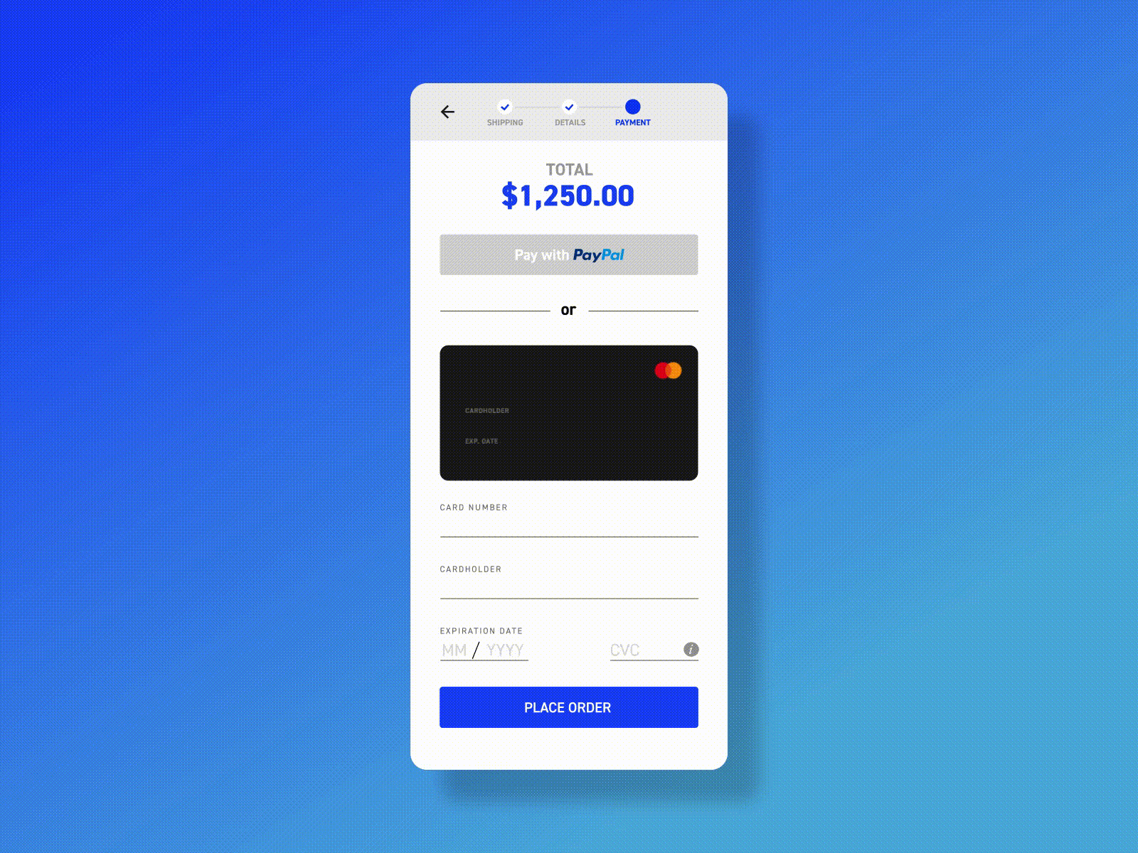 UI Challenge #002 - Checkout 002 adobexd aftereffets appdesign checkout creditcard dailyui design designinpiration dribbble motiongraphics theuiuxcollective ui userinterface