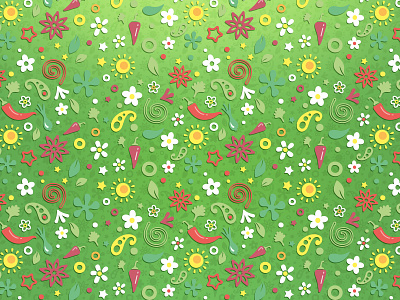 Spring chilli pattern design graphic design illustration pattern repeating pattern spring vector
