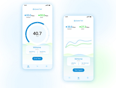 Speed Test Internet Mobile Apps app design mobile mobile app speedtest typography ui uiux web design website
