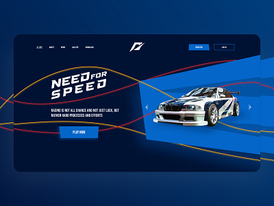 Need For Speed Landing Page Daily UI