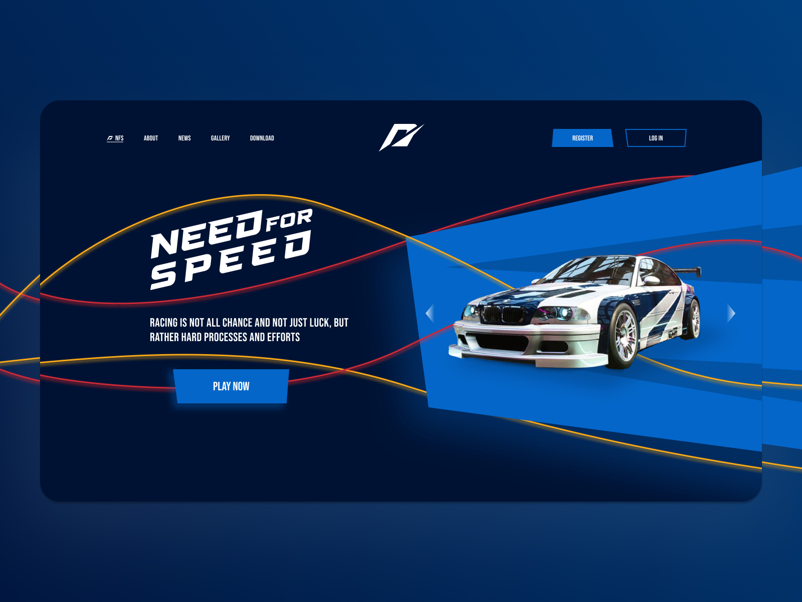 Need For Speed Landing Page Daily UI by Rahadian Maulana on Dribbble