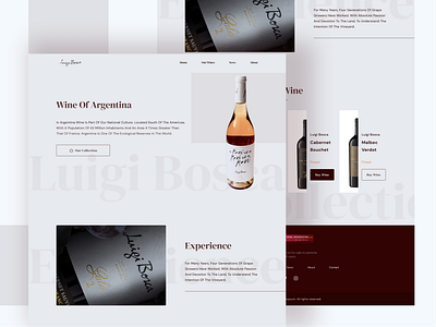 Wine Website Landing Page Design