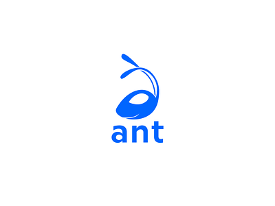 Ant Logo Design blue branding design illustration logo