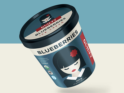 Packaging design for The Guilty Ice Cream branding color flat illustration ice cream illustration packaging design