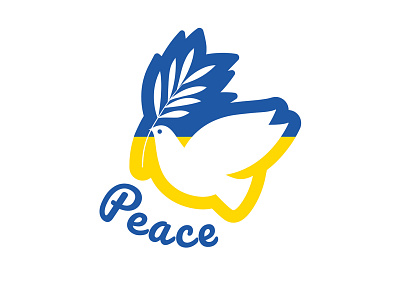 Peace for Ukraine dove flag graphic design illustration nowar peace staystrong stopwar ukraine