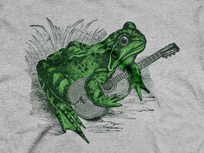 Frog tee animal apparel illustration music