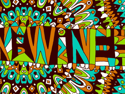 Iron & Wine Tease geometric gigposter hand drawn mandala screenprint