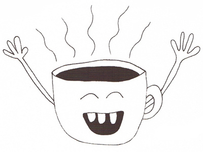 Hooray coffee coffee fun illustration screenprint