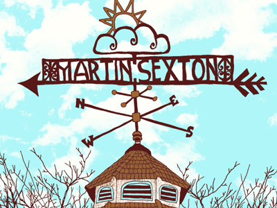 Martin Sexton tease gigposter hand drawn illustration merchandise poster typography