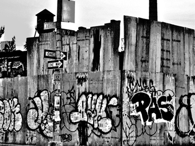 Williamsburg building city graffiti photography poster screenprint silkscreen urban