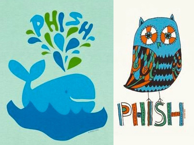 Phish Babies! animal character clothing font hand drawn lettering merchandise owl tee