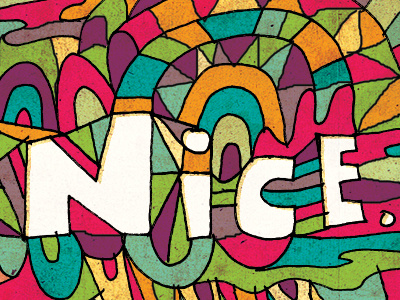 Play Nice blue q fun hand drawn type illustration packaging typography