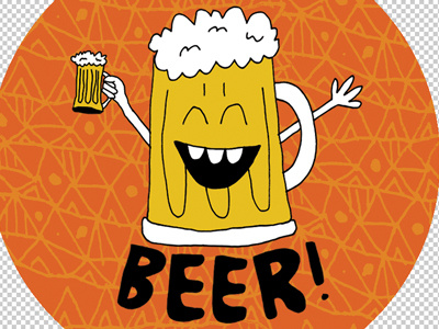 Beer! beer fun illustration product