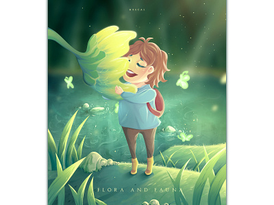 Flora And Fauna artwork childrens book childrens illustration concept art cover design digital art digital illustration illustration