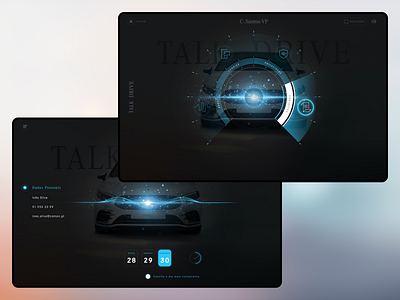 Talk Drive (3/3) amps augmented reality black blue dark ui interaction interactive schedule ui design ux design voice