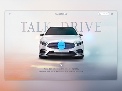 Talk Drive (1/3) amps augmented reality blue car drive interaction interactive particles talk ui design ux design voice voice recognition
