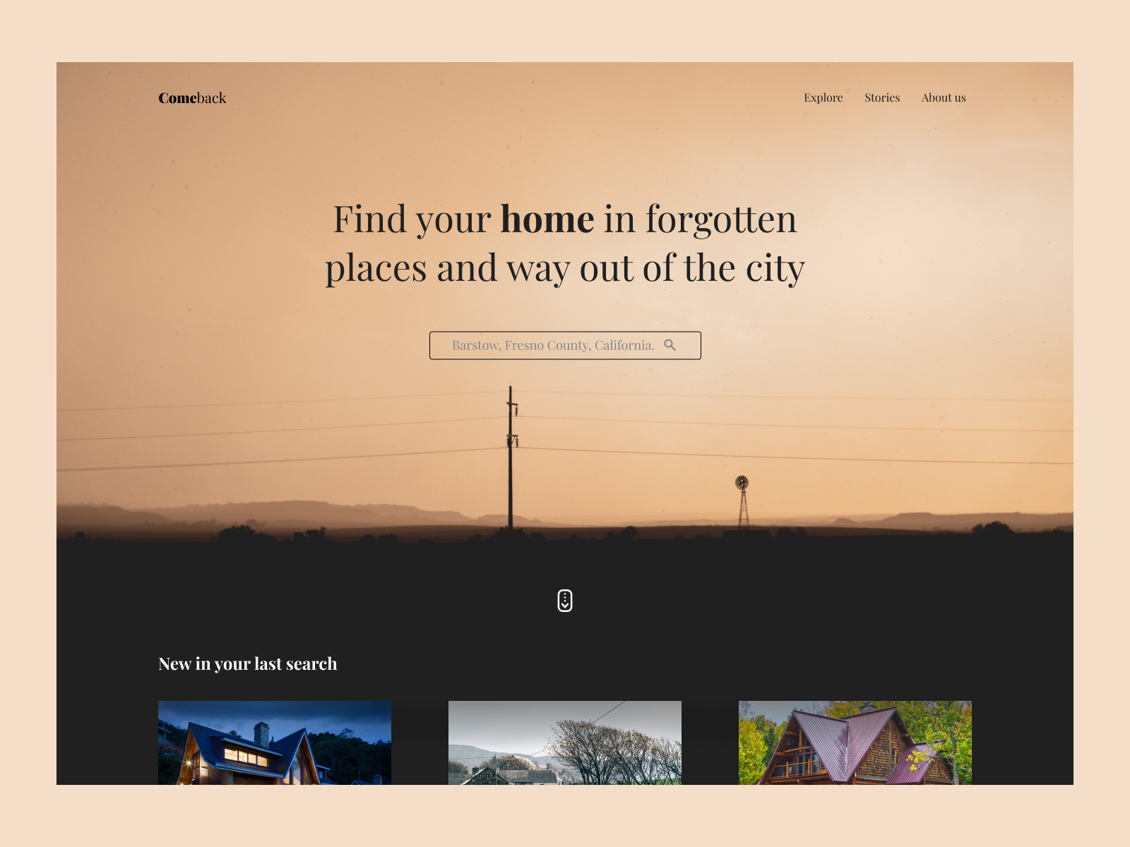 Web design UI - Hero section with search bar #1 by Toni Pareja on Dribbble