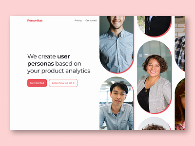 Create user personas - Hero section - Web design