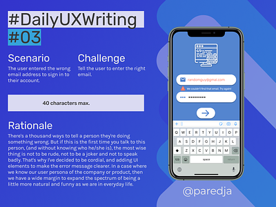 #DailyUXWriting #03 app dailyux dailyuxwriting design ui ux uxwriting