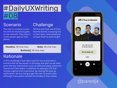 #DailyUXWriting #08 alt-j app branding dailyux dailyuxwriting design flat ui ux uxwriting