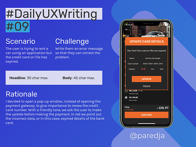 #DailyUXWriting #09 app branding dailyux dailyuxwriting design flat ui ux uxwriting