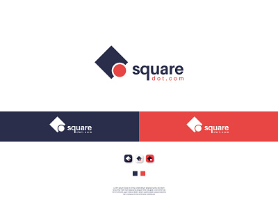 Square dot professional minimal logo design