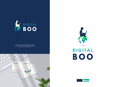 Digital Boo Minimalist Digital Logo Design brand design creative logo digital marketing logo graphic design logo design marketing logo design new logo professional logo technology logo