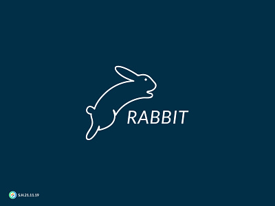 RABBIT LOGO brand design icon design logo design rabbit