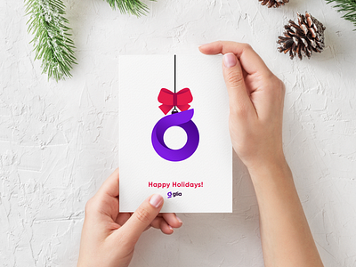 Holiday Card branding card design glia holiday illustration logo vector