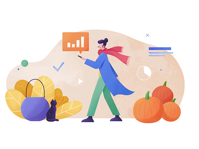 Autumn SEO illustration