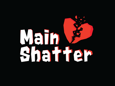 Main shatter heart logo logodesign punk shatter