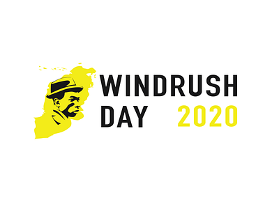 Windrush day logo submission british caribbean community day design flourish graphic design honour illustration logo national day typogaphy typography windrush yellow