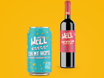 The well beer and wine labels
