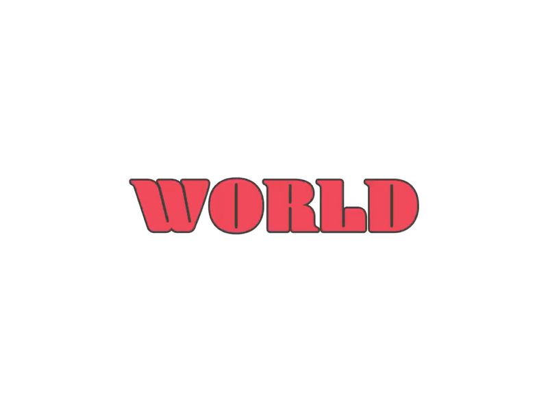 The world basically 2d animation colourful graphic motion type typography