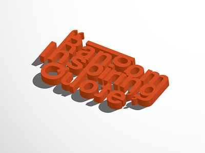 RandomInspiringQuote 2.5 design graphic art graphic design helvetica orange shadow simple typography