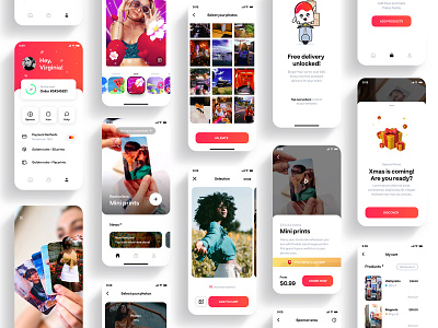 Pops Shopping experience UI android app cards design ecommerce ios payment photos pops printing prints screens selection shop ui ux