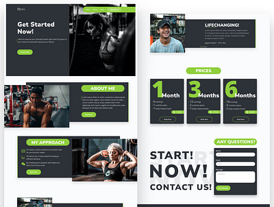 Fitness Landing Page coach design fitness fitness app fitness center fitness club landing landing page landingpage personal personal trainer