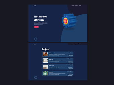 DIY Website craft design diy landing landing page design landingpage ui